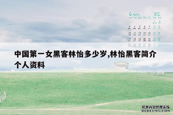 中国第一女黑客林怡多少岁,林怡黑客简介 个人资料 中国第一女黑客林怡多少岁,林怡黑客简介 个人资