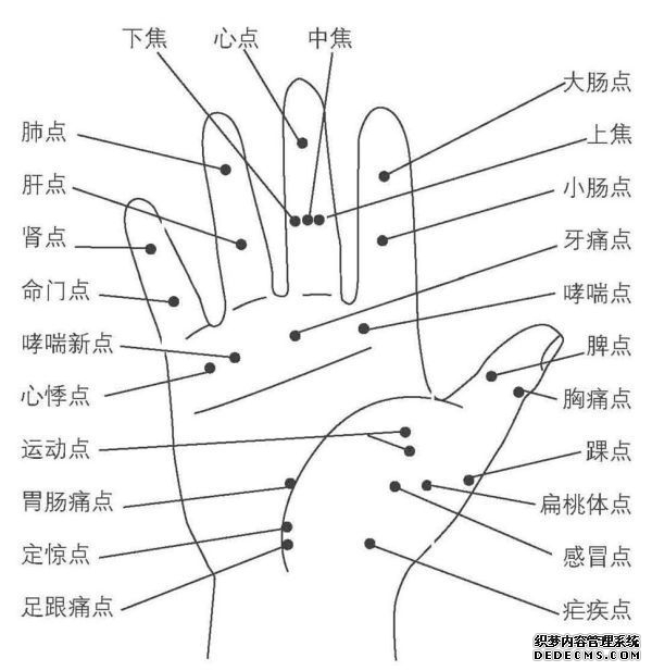 人体手部穴位图（高清详解） 手掌穴位图解大全