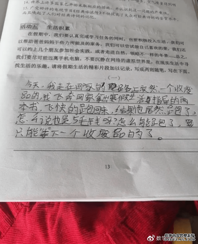 思考只会影响速度!小学生寒假作业“敷衍至极