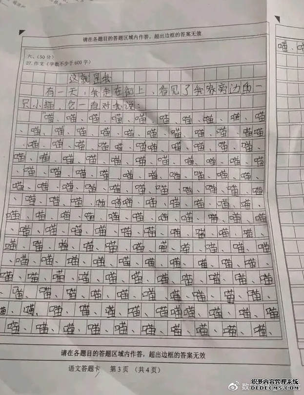 思考只会影响速度！小学生寒假作业“敷衍至极