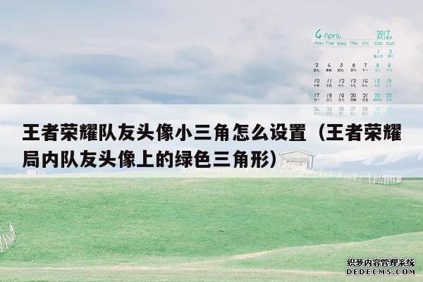 王者荣耀队友头像小三角怎么设置（王者荣耀局内队友头像上的绿色三角形）