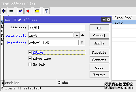 RouterOS获取家庭宽带IPv6地址 YuS
