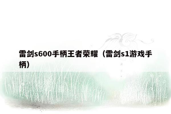 雷剑s600手柄王者荣耀（雷剑s1游戏手柄）