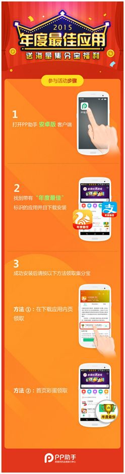 安卓用户福利：下载PP助手年度最佳APP赢取海量集分宝