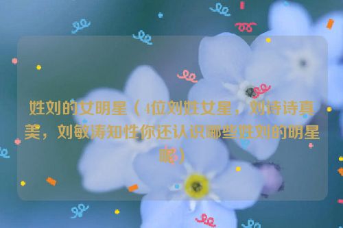 姓刘的女明星（4位刘姓女星，刘诗诗真美，刘敏涛知性你还认识哪些姓刘的明星呢）
