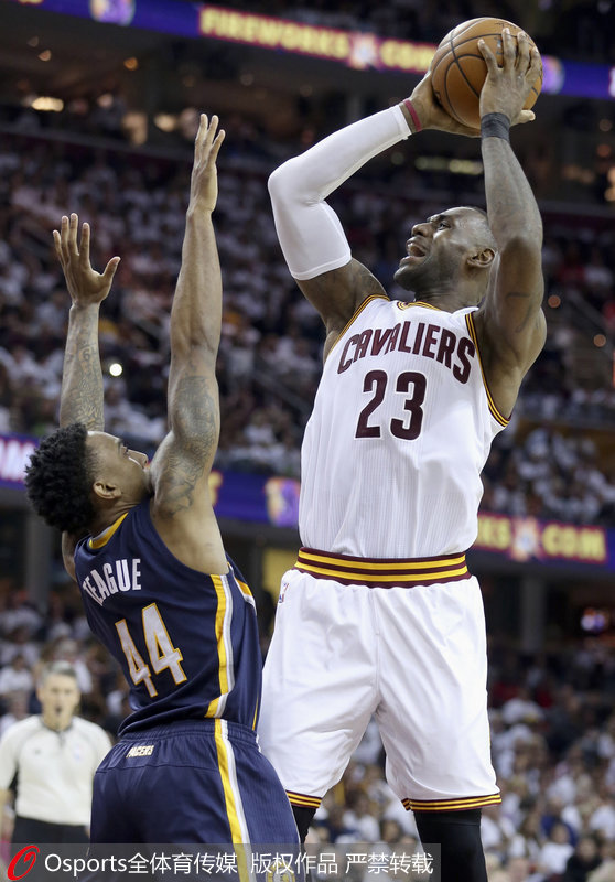 NBA-詹皇32+6+13步行者失绝杀 骑士1分险胜