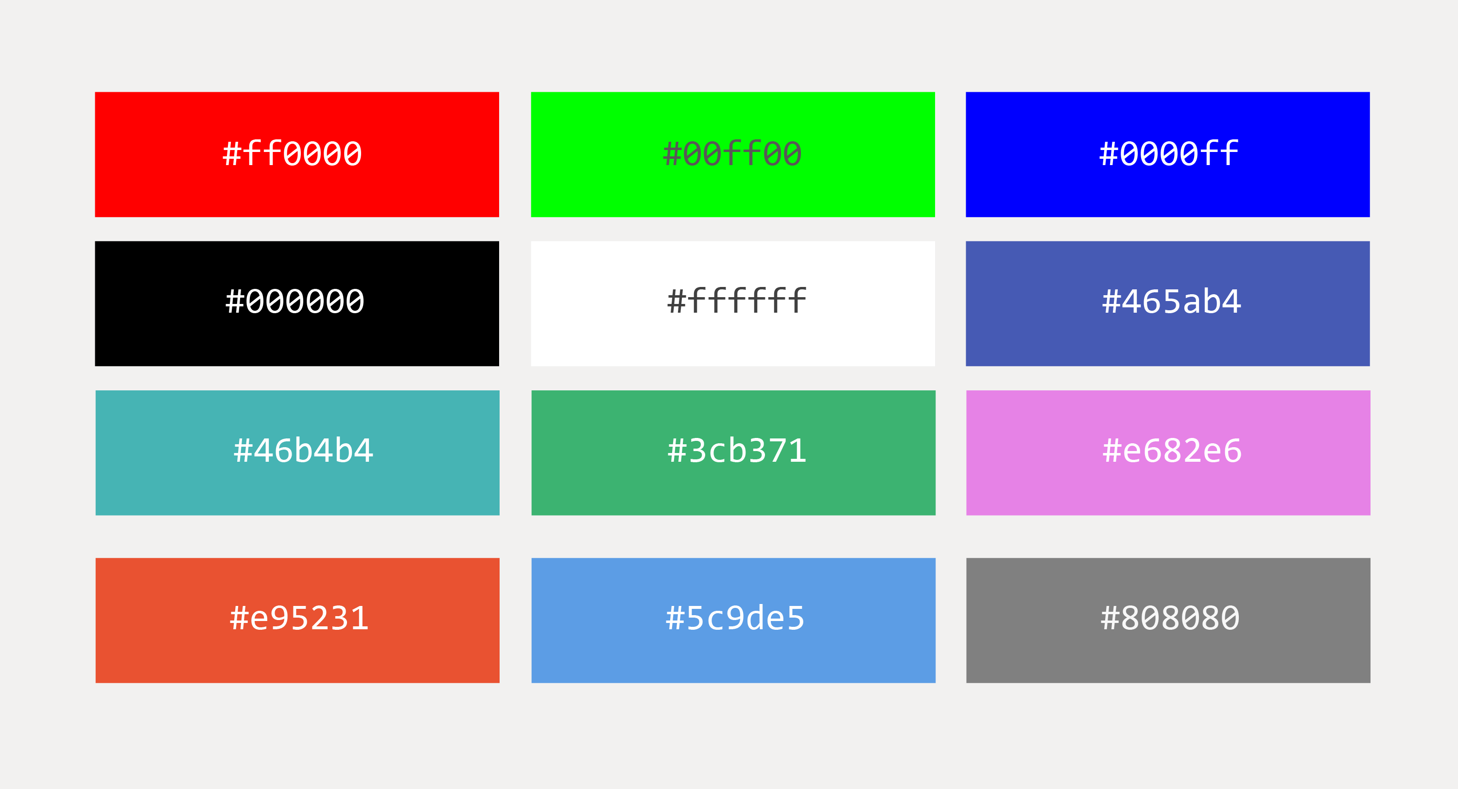 HTML十六进制颜色