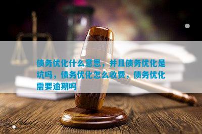 债务优化什么意思,并且债务优化是坑吗,债务优化怎么收费,债务优化需要逾期吗 债务优化什么意思,并且债务优化是坑吗,债务优化怎么收费,债务优化需要逾期吗