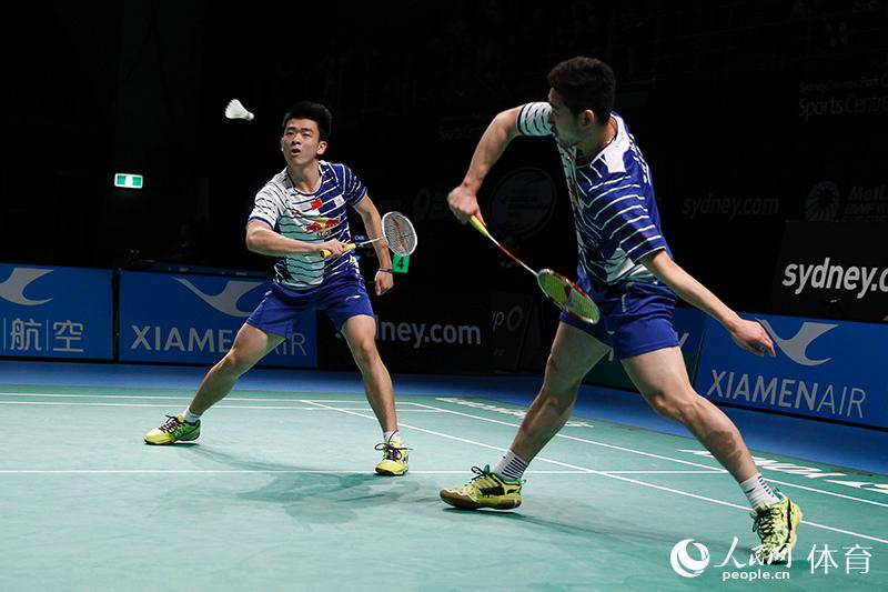 劉成�鄭思維止步澳羽公開賽半決賽（攝影 徐岩冰）