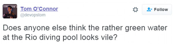 里约“绿池”引选手网友吐槽