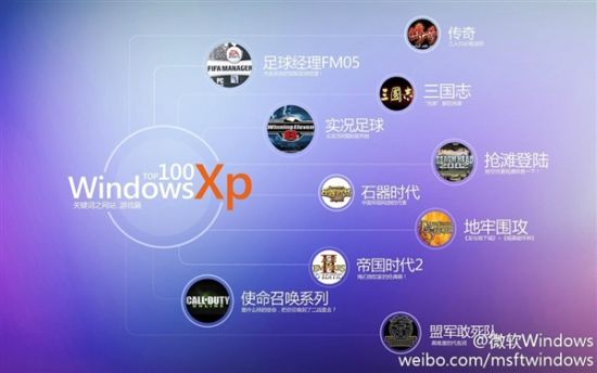 微软带你回顾WINXP时代的100个经典